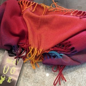 Scarf infinity brightly colored NWT